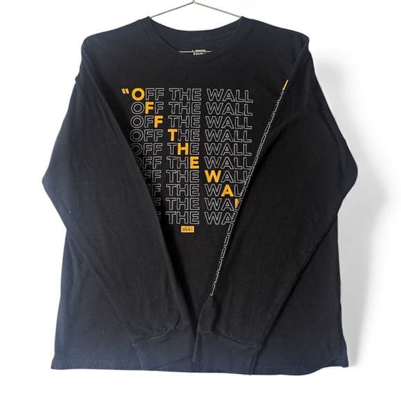 Vans Other - Vans Black Long Sleeve with Yellow Graphic